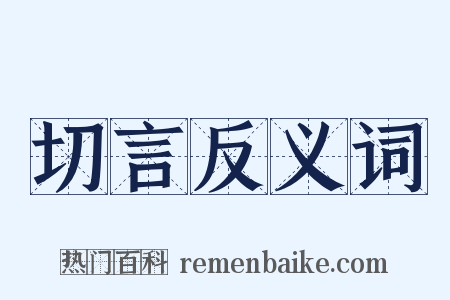 切言反义词是什么意思的图片
